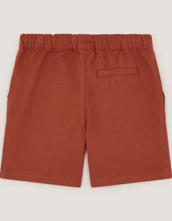 Whipstitch Drawstring Shorts Red