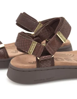 Woden Line Sandals Brown