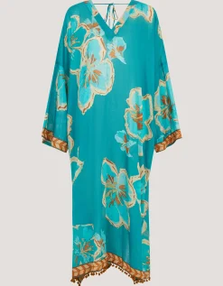 Yasmin Floral Print Midi Kaftan