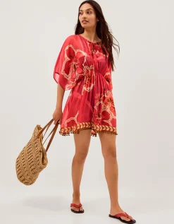 Yasmin Floral Print Mini Kaftan