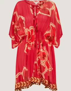 Yasmin Floral Print Mini Kaftan