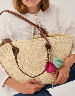 Yvie Woven Raffia Basket Bag